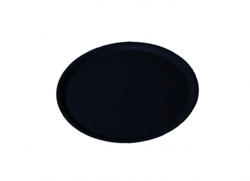 serving tray, flat rim, round, black 