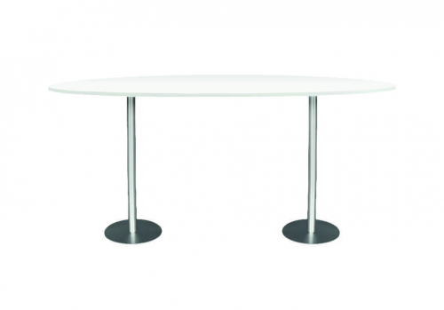 bar table OVAL, white 