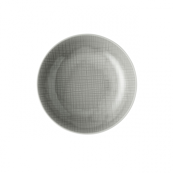 MESH plate deep Ø 21 cm, grey 