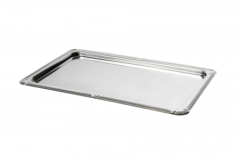 buffet plate RVS 1/1 GN with decorativ border 