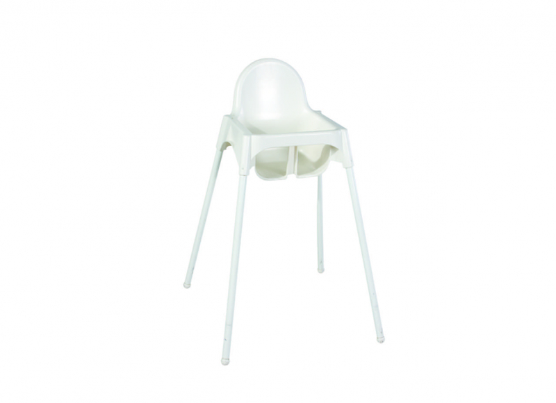 baby high chair, white 