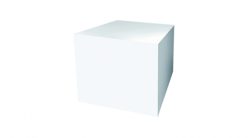 table cube, white 