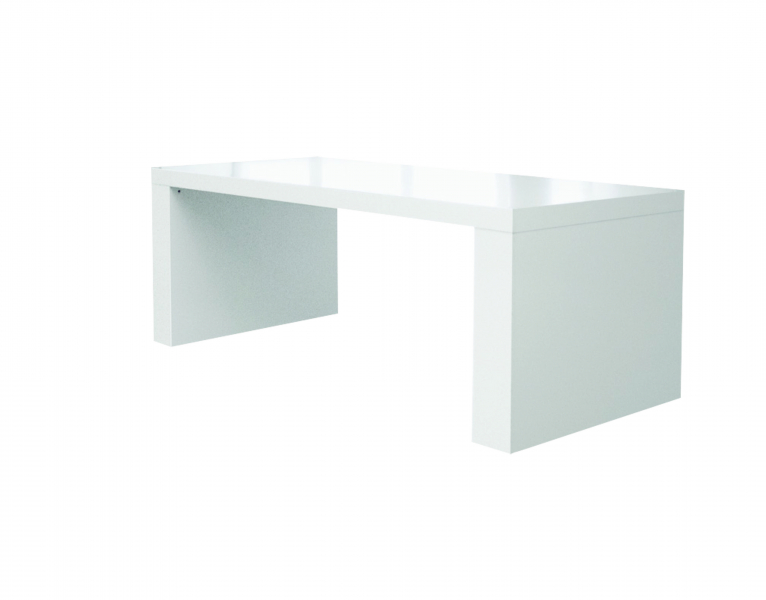 bridge table low 160, white 