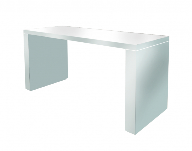 bridge table 160, white 