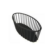 bread basket, oval, black 