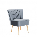 cocktail chair RETRO, silver blue 