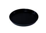 serving tray, high rim, round, black 