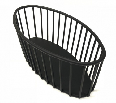 bread basket, oval, black 