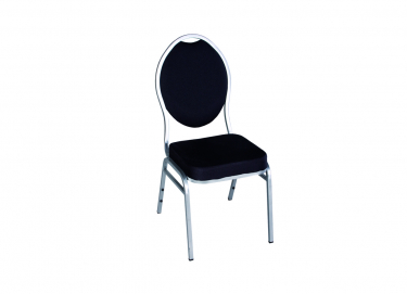banquet chair, black/silver 