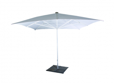 parasol, white, square 400 x 400 cm, incl. base 