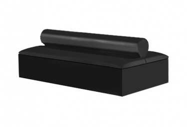 seating island with round cushion, black 
