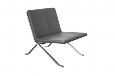 Stuhl X, Loungesessel, grau 