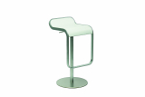 barstool LEM white, height-adjustable 