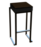 barstool, white/chrome 
